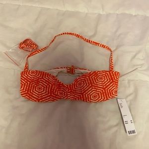 brand new, with tag, urban outfitters’ red and white bikini top